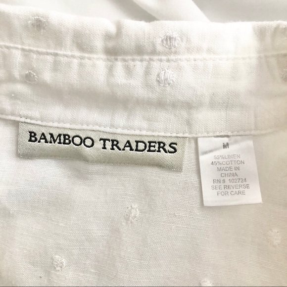 White button down linen blend shirt - Picture 3 of 5